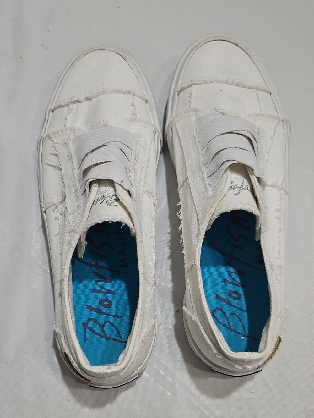 Blowfish White Canvas Slip-On Sneakers